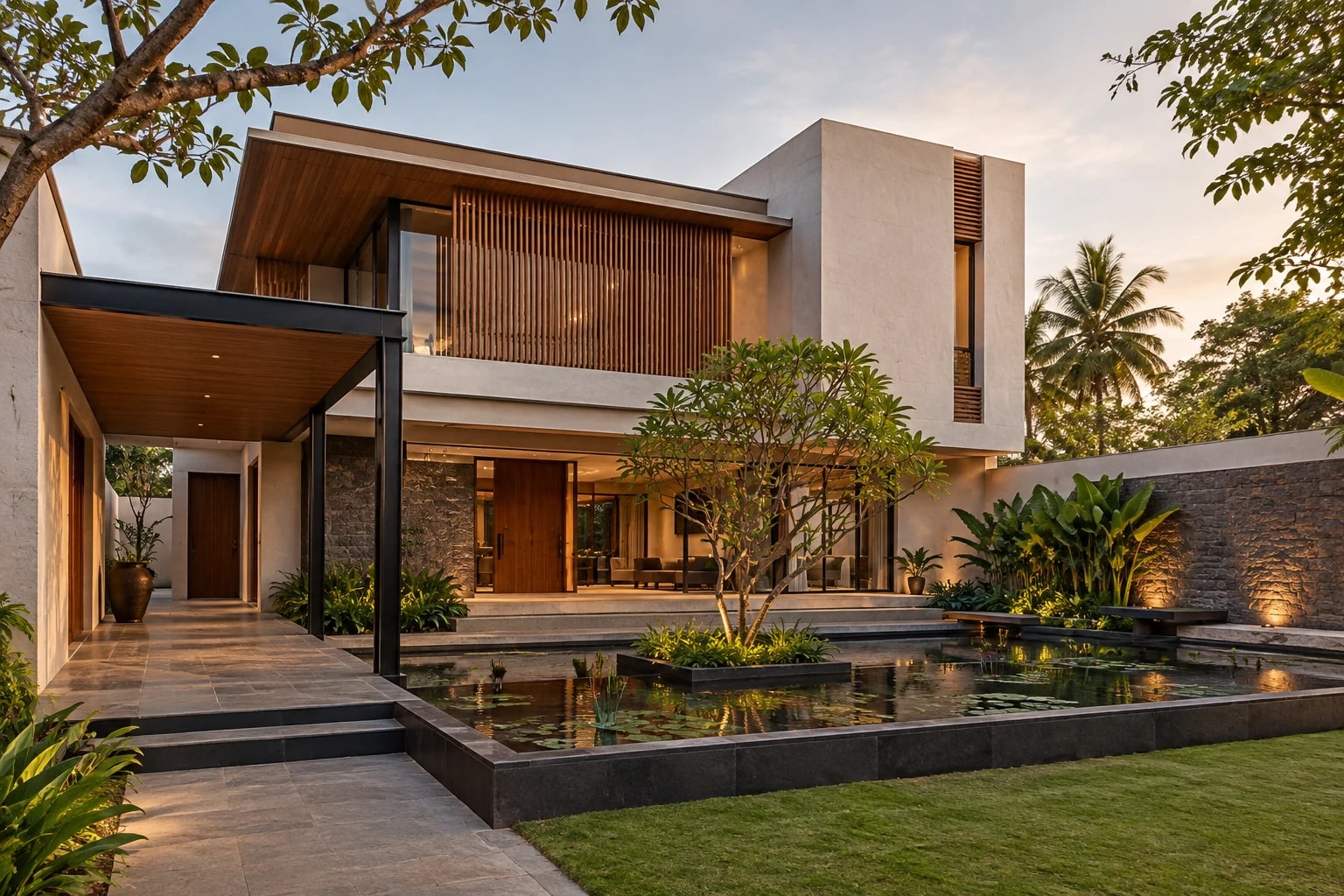 Sample courtyard home construction concept